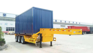 20ft 40ft Gooseneck Shipping Container Transport Trailer