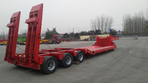 100T Flat Hydraulic Extendable Multi Axle Low Bed Trailer